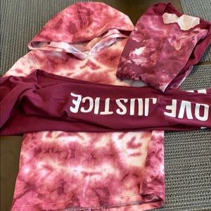 Justice Set & Short sleeve hoodie to match
